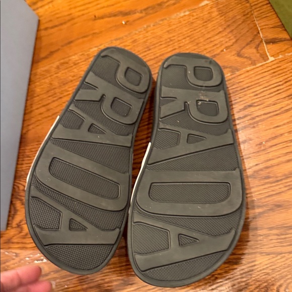 Prada White and Black Slides EUC size 37 - Picture 3 of 4